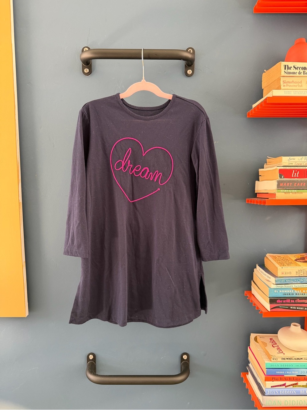 GAP Navy Nightdress with Pink Heart 'Dream'